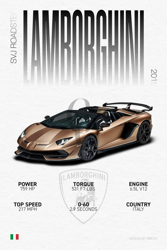 Lamborghini Aventador SVJ Roadster | Grid Gallery Poster