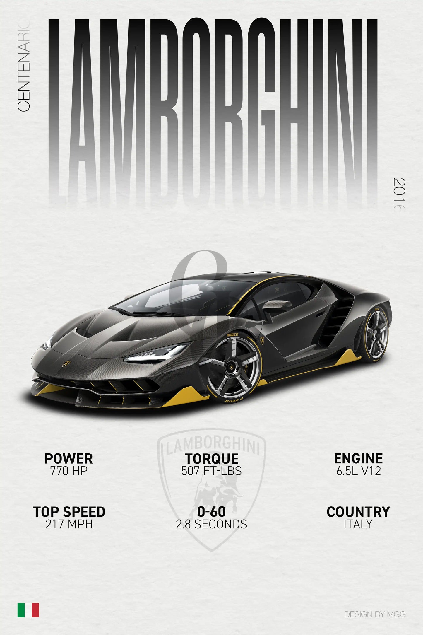 Lamborghini Centenario | Grid Gallery Poster