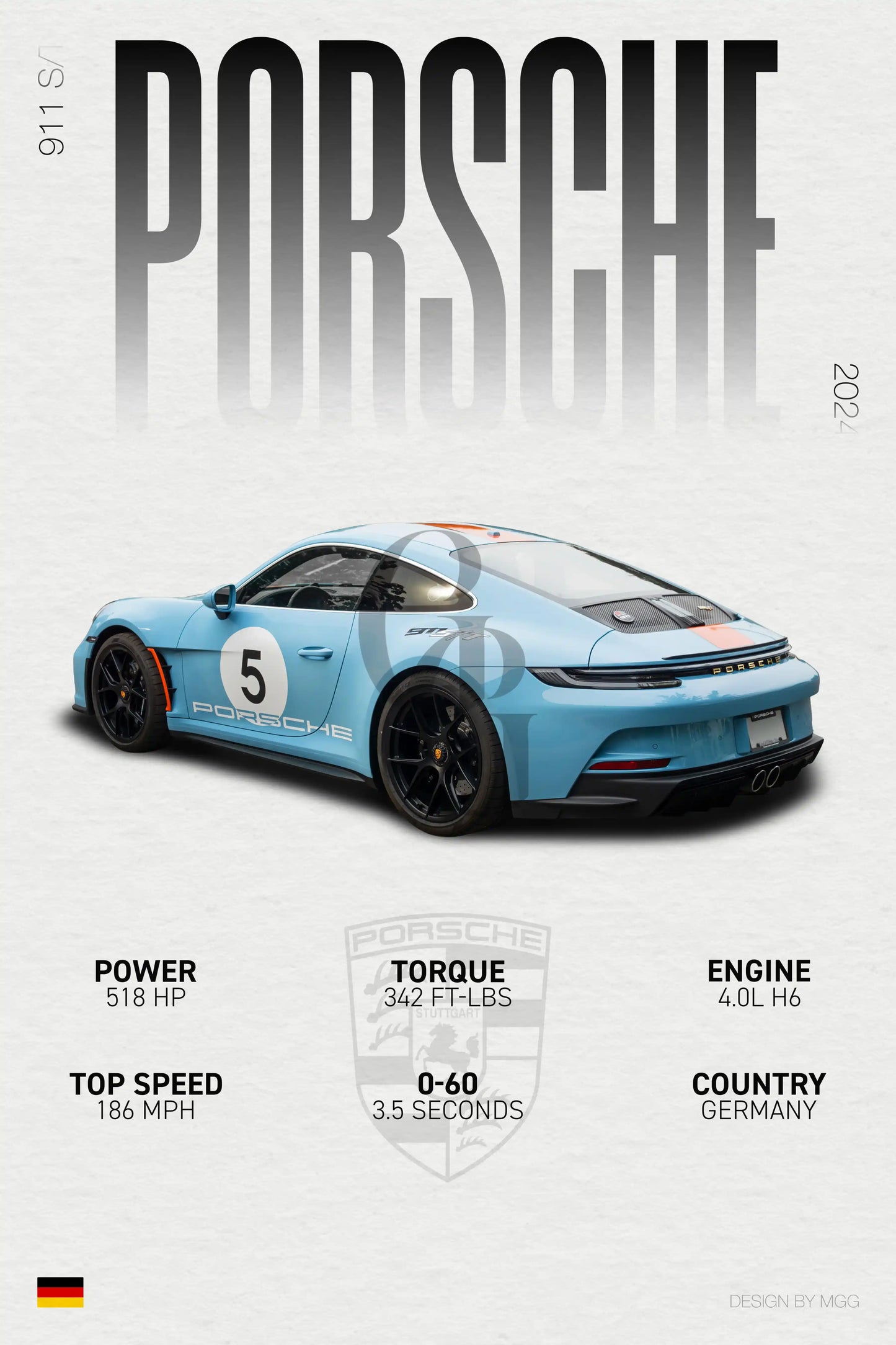Porsche 911 S/T | Grid Gallery Poster