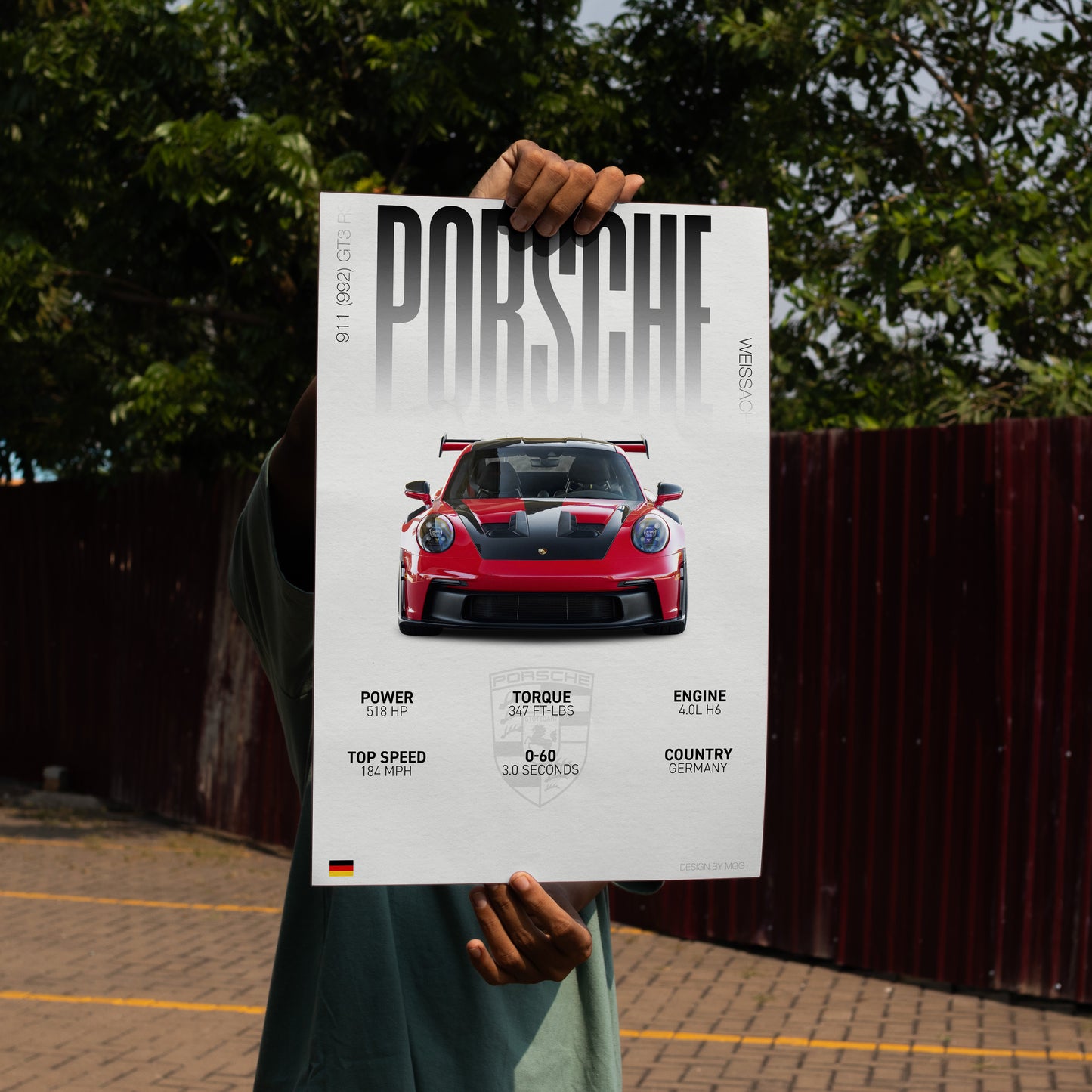 Porsche 911 (992) GT3 RS w/Weissach Package | Grid Gallery Poster