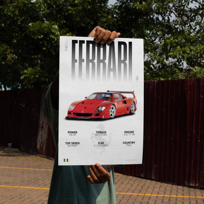 Ferrari F40 LM | Grid Gallery Poster